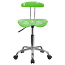 FLASH FURNITURE Silla de oficina giratoria Elliott Chrome con asiento tipo tractor - LF-214-GG