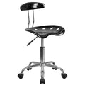 FLASH FURNITURE Elliott Chrome Swivel Task Office Chair with Tractor Seat - LF-214-GG