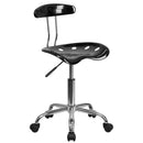FLASH FURNITURE Silla de oficina giratoria Elliott Chrome con asiento tipo tractor - LF-214-GG