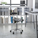 FLASH FURNITURE Silla de oficina giratoria Elliott Chrome con asiento tipo tractor - LF-214-GG