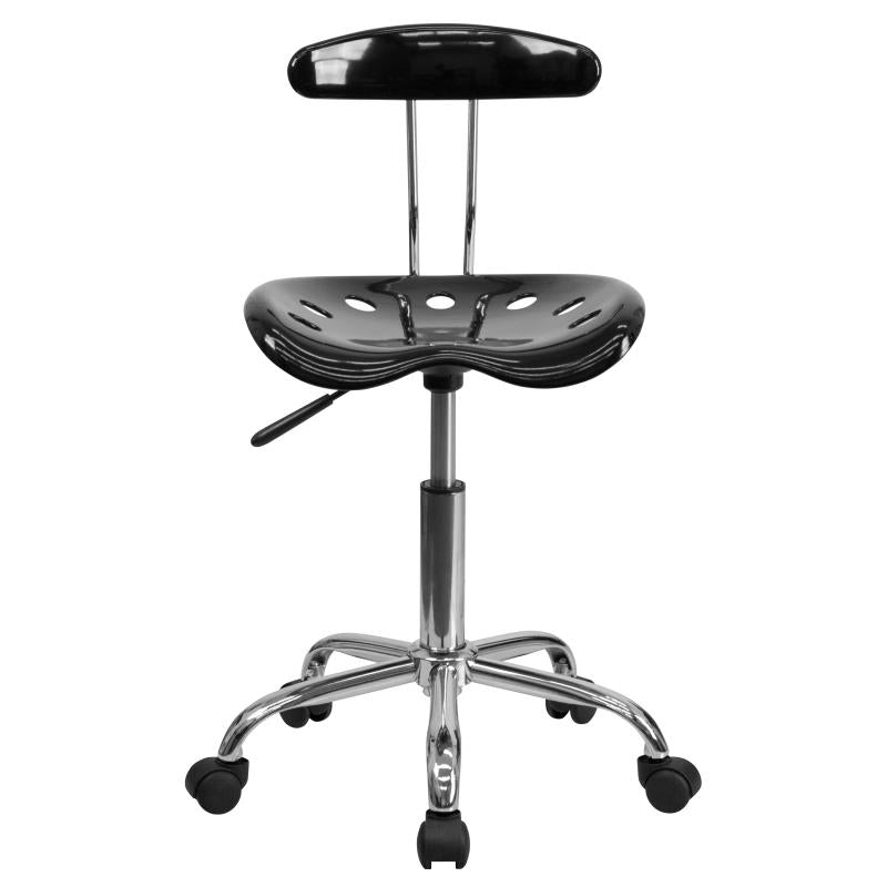 FLASH FURNITURE Elliott Chrome Swivel Task Office Chair with Tractor Seat - LF-214-GG