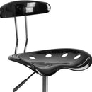 FLASH FURNITURE Silla de oficina giratoria Elliott Chrome con asiento tipo tractor - LF-214-GG