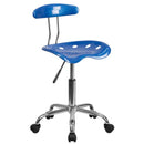 FLASH FURNITURE Silla de oficina giratoria Elliott Chrome con asiento tipo tractor - LF-214-GG