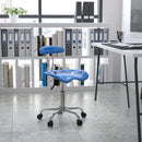 FLASH FURNITURE Silla de oficina giratoria Elliott Chrome con asiento tipo tractor - LF-214-GG