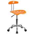 FLASH FURNITURE Silla de oficina giratoria Elliott Chrome con asiento tipo tractor - LF-214-GG