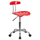 FLASH FURNITURE Silla de oficina giratoria Elliott Chrome con asiento tipo tractor - LF-214-GG
