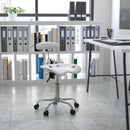 FLASH FURNITURE Silla de oficina giratoria Elliott Chrome con asiento tipo tractor - LF-214-GG
