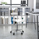 FLASH FURNITURE Silla de oficina giratoria Elliott Chrome con asiento tipo tractor - LF-214-GG