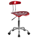 FLASH FURNITURE Silla de oficina giratoria Elliott Chrome con asiento tipo tractor - LF-214-GG