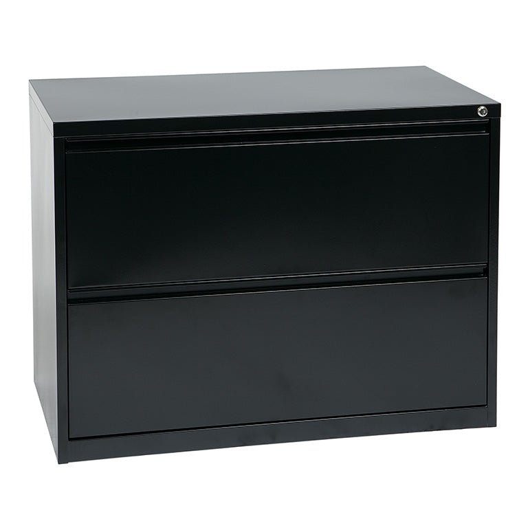 Office Star Products 36" WIDE 2 DRAWER LATERAL FILE WITH CORE-REMOVEABLE LOCK & ADJUSTABLE GLIDES - LF236