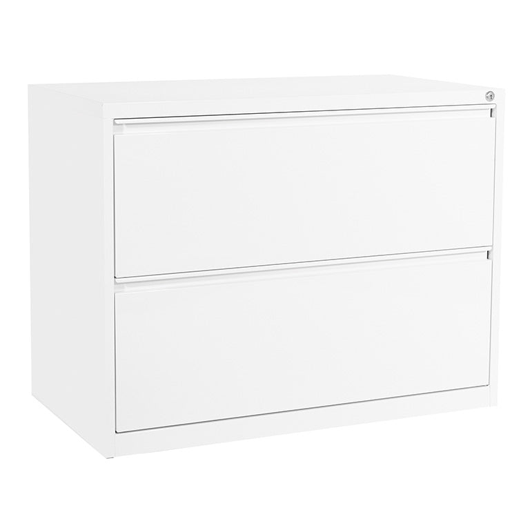 Office Star Products 36" WIDE 2 DRAWER LATERAL FILE WITH CORE-REMOVEABLE LOCK & ADJUSTABLE GLIDES - LF236