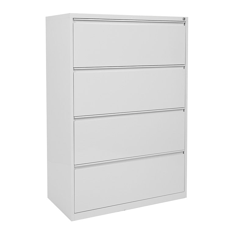 Office Star Products 36" WIDE 4 DRAWER LATERAL FILE WITH CORE-REMOVABLE LOCK & ADJUSTABLE GLIDES - LF436