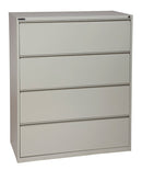 Archivador lateral de 4 cajones de 42" de ancho Office Star Products con cerradura extraíble e deslizadores ajustables - LF442