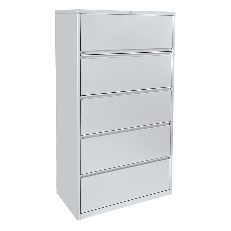 Office Star Products 36" WIDE 5 DRAWER LATERAL FILE WITH CORE-REMOVABLE LOCK & ADJUSTABLE GLIDES - LF536