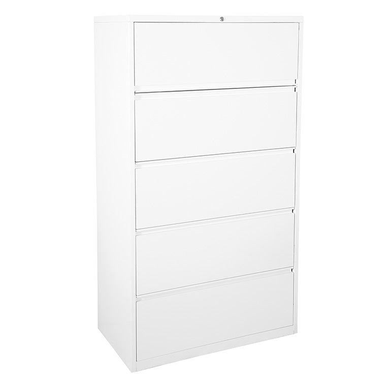 Office Star Products 36" WIDE 5 DRAWER LATERAL FILE WITH CORE-REMOVABLE LOCK & ADJUSTABLE GLIDES - LF536