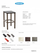 Amber Backless Barstool