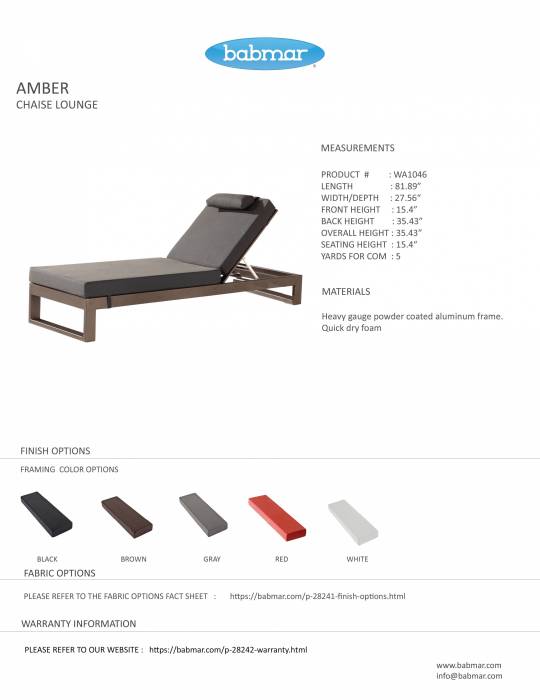 Amber Chaise Lounge