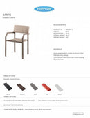 Barite Dining Chair With Armrests