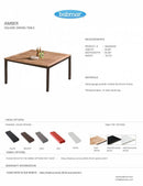 Amber Square Dining Table For 8 - 60" x 60" x 29.5"
