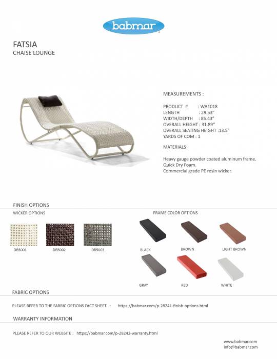 Fatsia Chaise Lounge