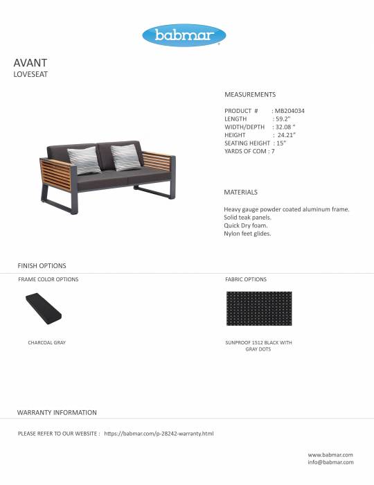 Avant Loveseat