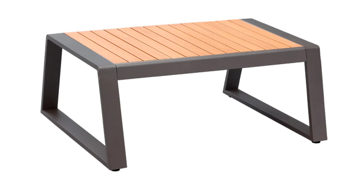 Avant Rectangular Coffee Table with Teak Top