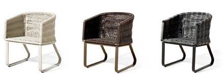 Haiti Dining Chair with Woven Sides