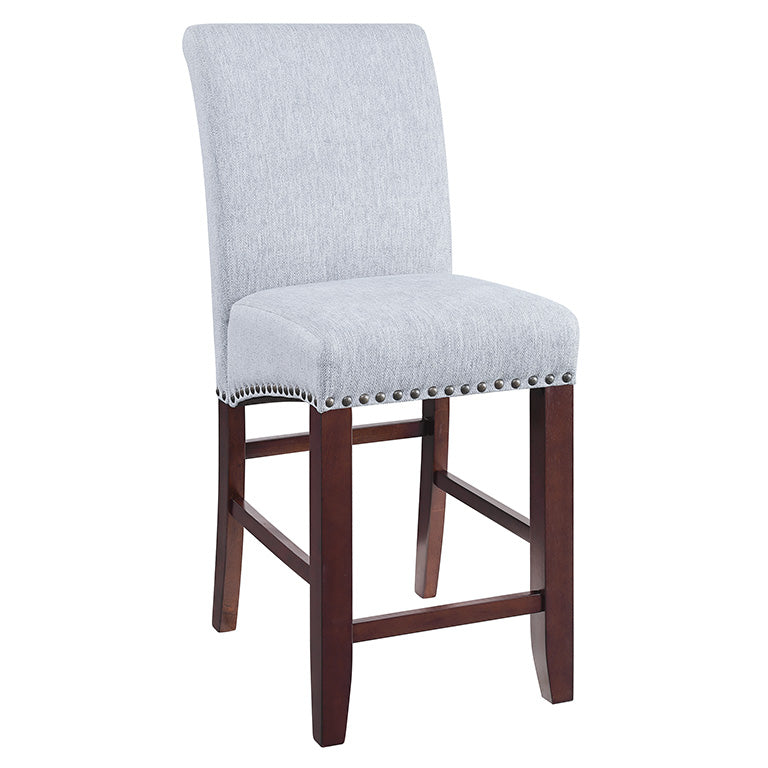 Ave Six by Office Star Products 24" PARSONS BARSTOOL W/ NAIL HEADS - MET8724-H