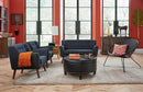 Ave Six by Office Star Products SOFÁ DE DOS PLAZAS TAPZADO ESTILO MODERNO DE MEDIADOS DE SIGLO MILL LANE - MLL52-M