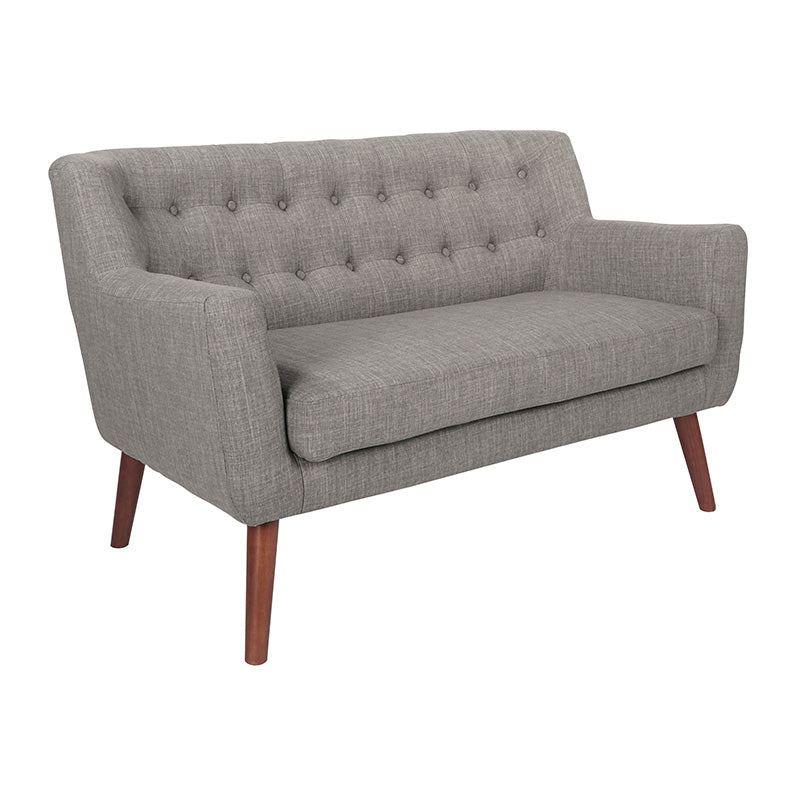 Ave Six by Office Star Products MILL LANE MID-CENTURY MODERN TUFTED LOVESEAT - MLL52-M