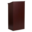 Flash Mysta Stand-Up Wood Lectern in Oak - MT-M8830-LECT-OAK-GG
