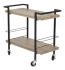 OSP Designs de Office Star Products CARRITO PARA SERVIR MAXWELL EN ACABADO DE CHAPADO DE FRESNO, ESTRUCTURA DE ACERO CON RECUBRIMIENTO EN POLVO NEGRO DE OSP DESIGNS - MXW3731-AH