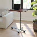 FLASH Dunbar Angle and Height Adjustable Mobile Laptop Computer Table with Cherry Top - NAN-JN-2762-GG