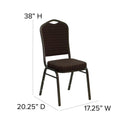 FLASH HERCULES Series Crown Back Stacking Banquet Fabric Chair - NG-C01-GG