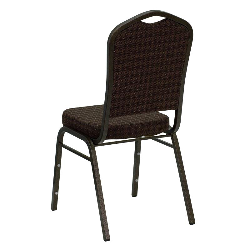 FLASH HERCULES Series Crown Back Stacking Banquet Fabric Chair - NG-C01-GG