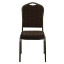 FLASH HERCULES Series Crown Back Stacking Banquet Fabric Chair - NG-C01-GG
