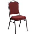 FLASH HERCULES Series Crown Back Stacking Banquet Fabric Chair - NG-C01-GG