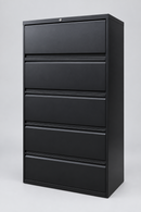 USED 5-DRAWER LATERAL FILE CABINET – BLACK