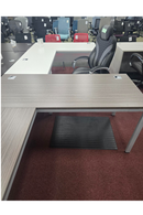 SIMPLE SYSTEM Driftwood Desk Top 66" X 29.5" with Return Right Frame