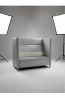 USED High-Back Privacy Lounge Booth – Light Gray