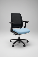 USED Steelcase Amia Air Task Chair – Light Blue Fabric Seat