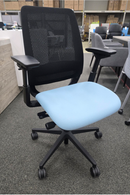 USED Steelcase Amia Air Task Chair – Light Blue Fabric Seat