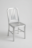 USED Emeco 1006 Navy Chair – Brushed Aluminum, Armless