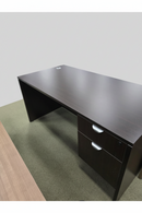 USED Desk – 60" x 30" with Box/File Pedestal, Mocha Finish