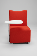 USED Lounge Chair – Orange Upholstery with White Tablet