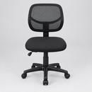 USED Task Chair – Mesh Back and Fabric Seat, Armless, Black