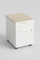 USED Mobile Box/File Pedestal – White and Asian Sand