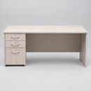 USED Single Pedestal Desk – 30"W x 72"L, Beachwood