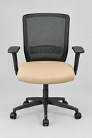 USED Allsteel Lyric Chair – Black Mesh Back and Camel Vinyl Seat