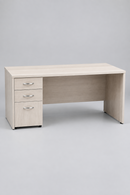 USED SINGLE PED DESK – BEACHWOOD